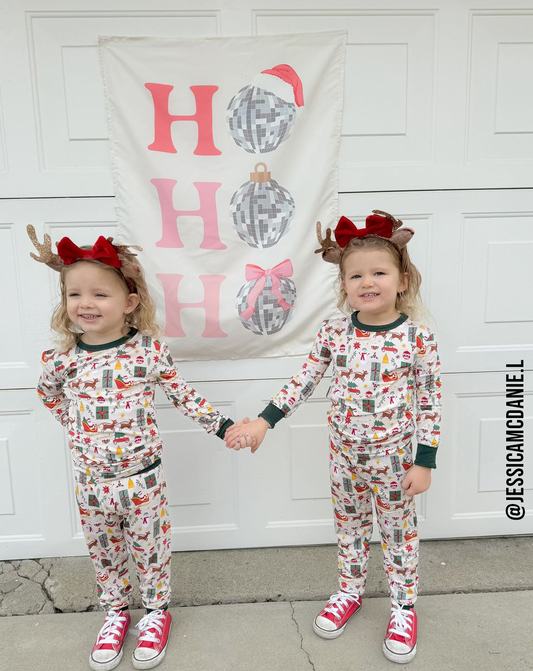 Ho Ho Ho Disco Ball Banner