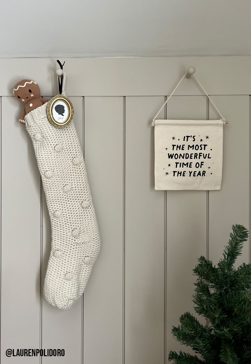 The Most Wonderful Time of The Year Christmas Canvas Hang Sign