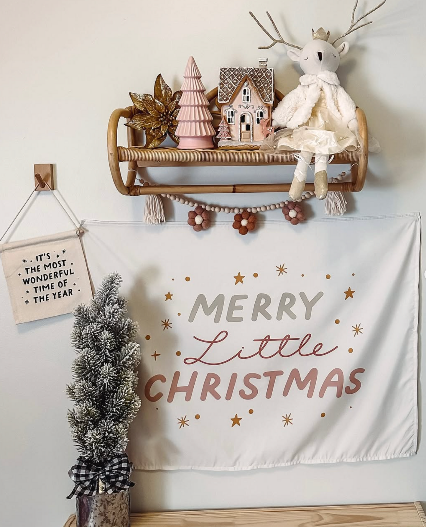 The Most Wonderful Time of The Year Christmas Canvas Hang Sign