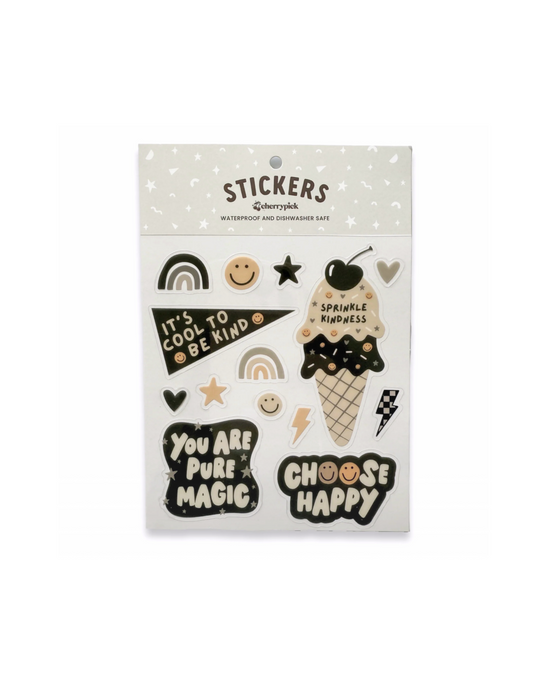 Kindness Waterproof Sticker Sheet (Neutral)