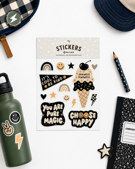 Kindness Waterproof Sticker Sheet (Neutral)