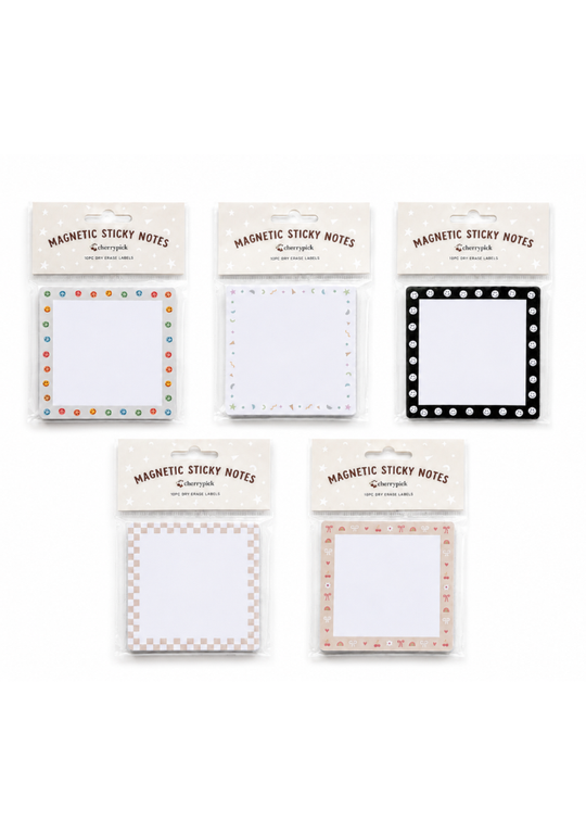 Magnetic Sticky Notes (10pc Dry Erase Labels)