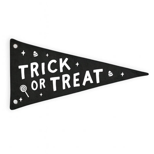 Trick or Treat Halloween Canvas Pennant Flag