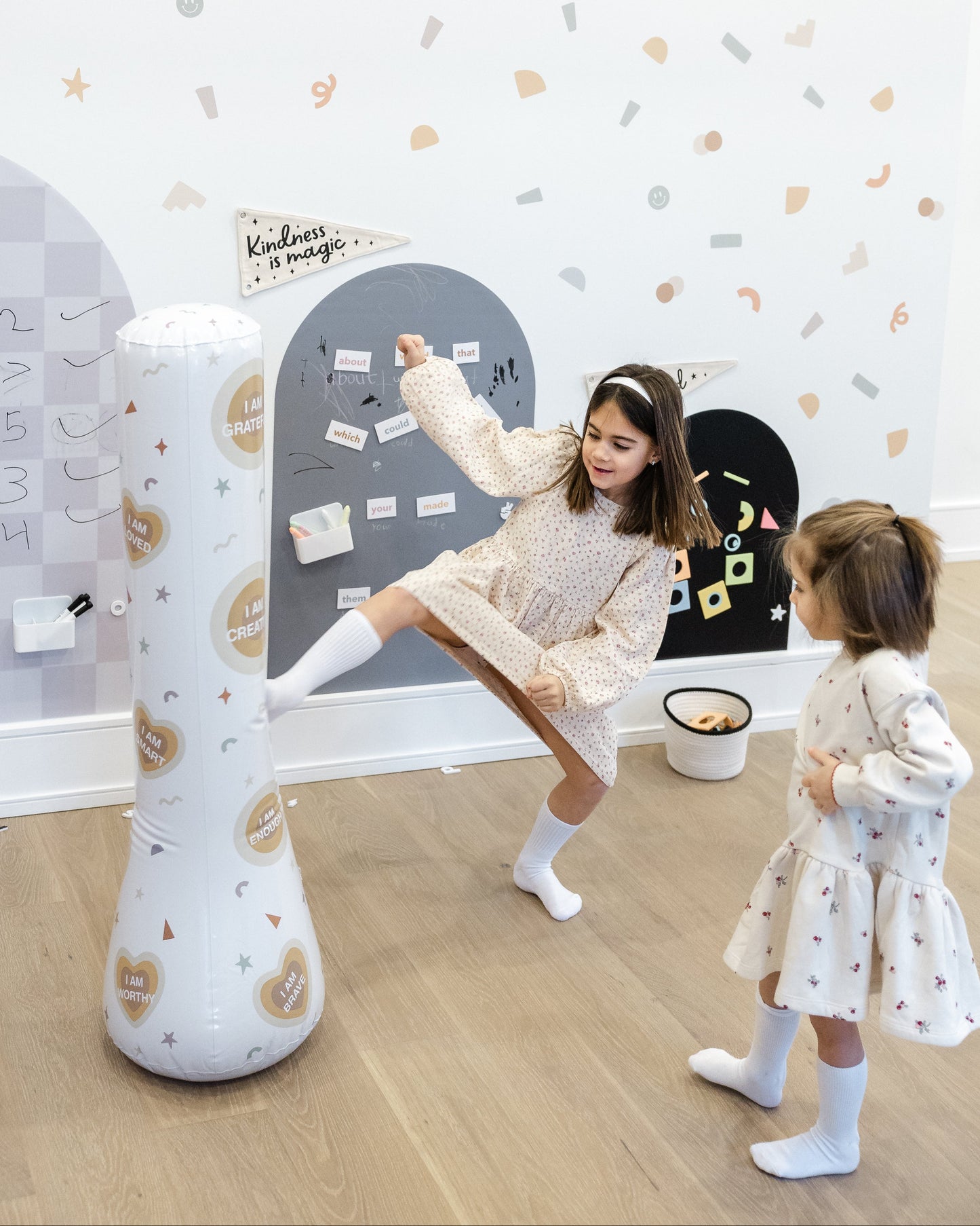 Magic Puncher - Inflatable Punching Bag for Kids with Positive Affirmations