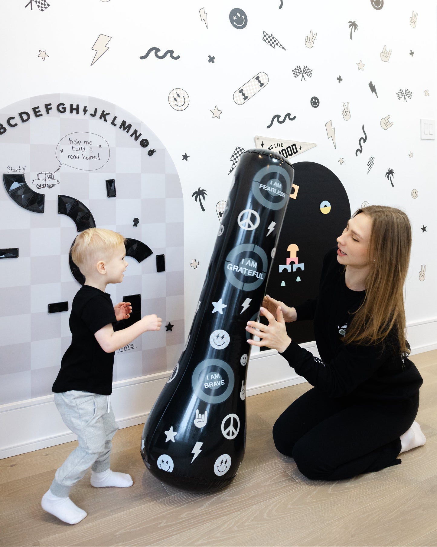 Magic Puncher - Inflatable Punching Bag for Kids with Positive Affirmations