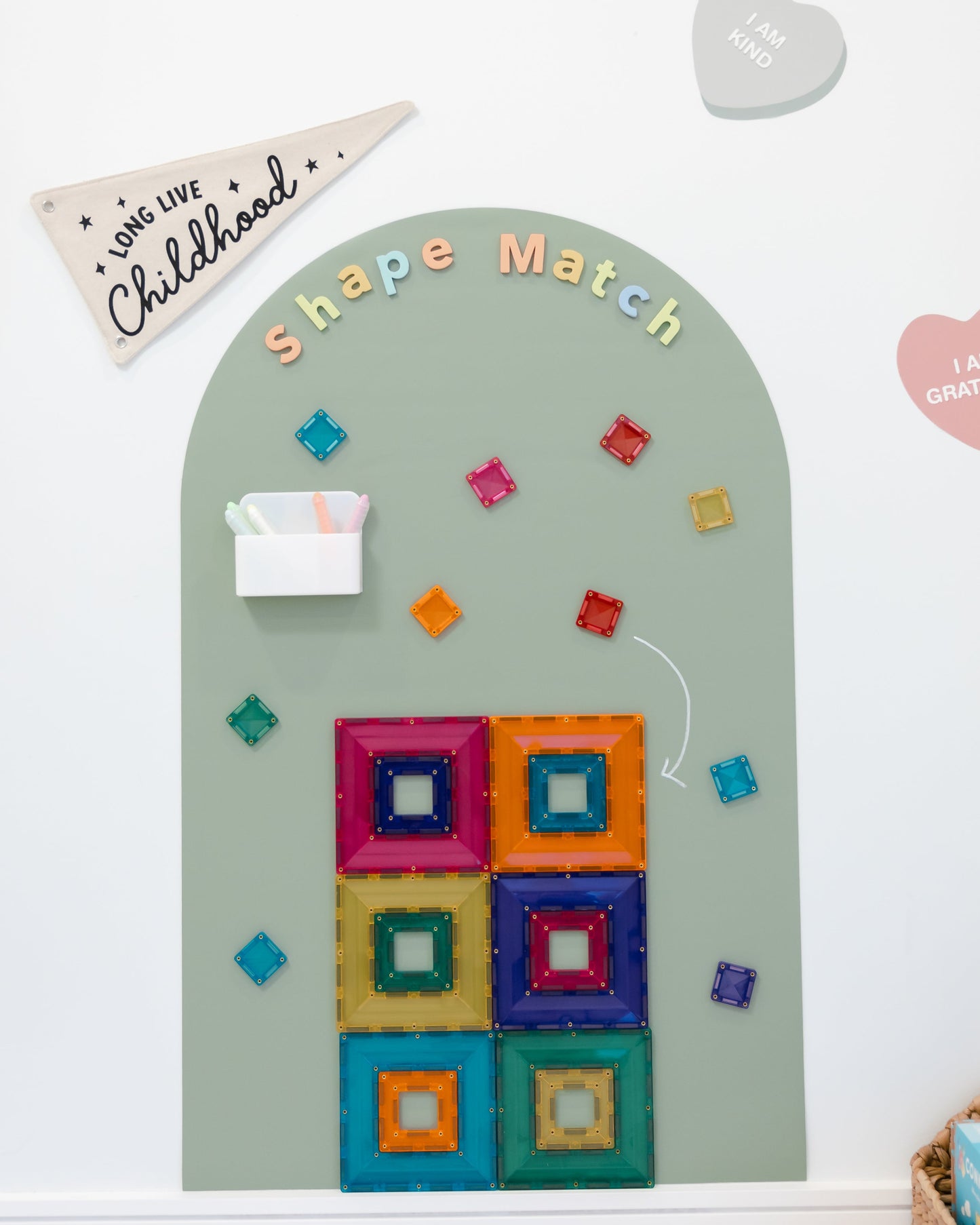 Magic Playwall - Original Arch Magnetic Wall Decal for Kids