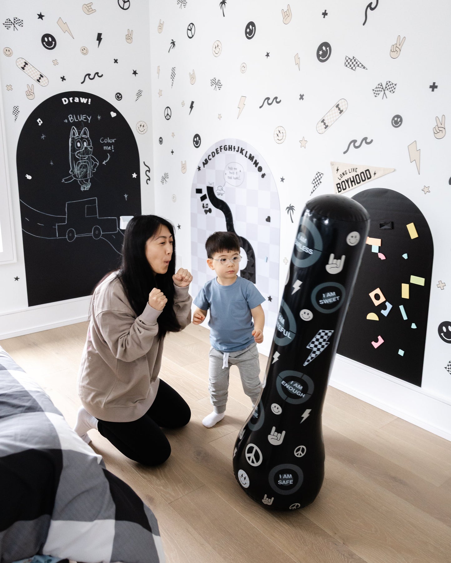 Magic Puncher - Inflatable Punching Bag for Kids with Positive Affirmations