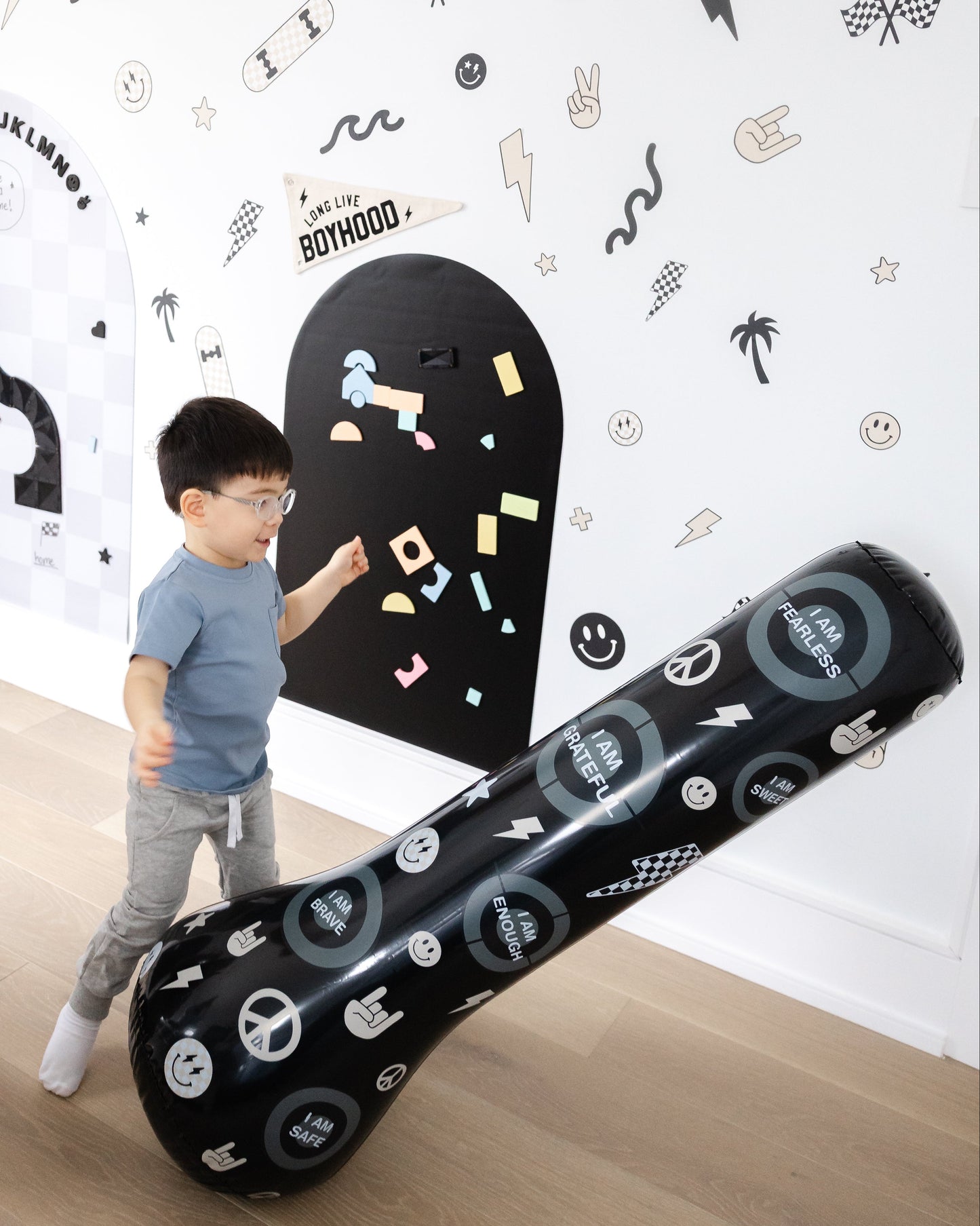 Magic Puncher - Inflatable Punching Bag for Kids with Positive Affirmations