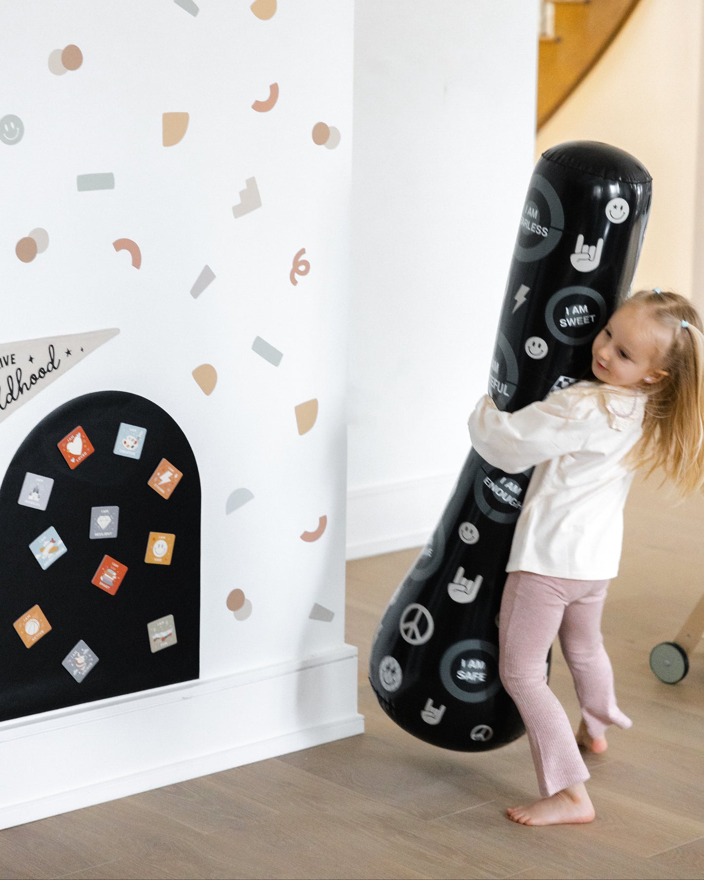 Magic Puncher - Inflatable Punching Bag for Kids with Positive Affirmations