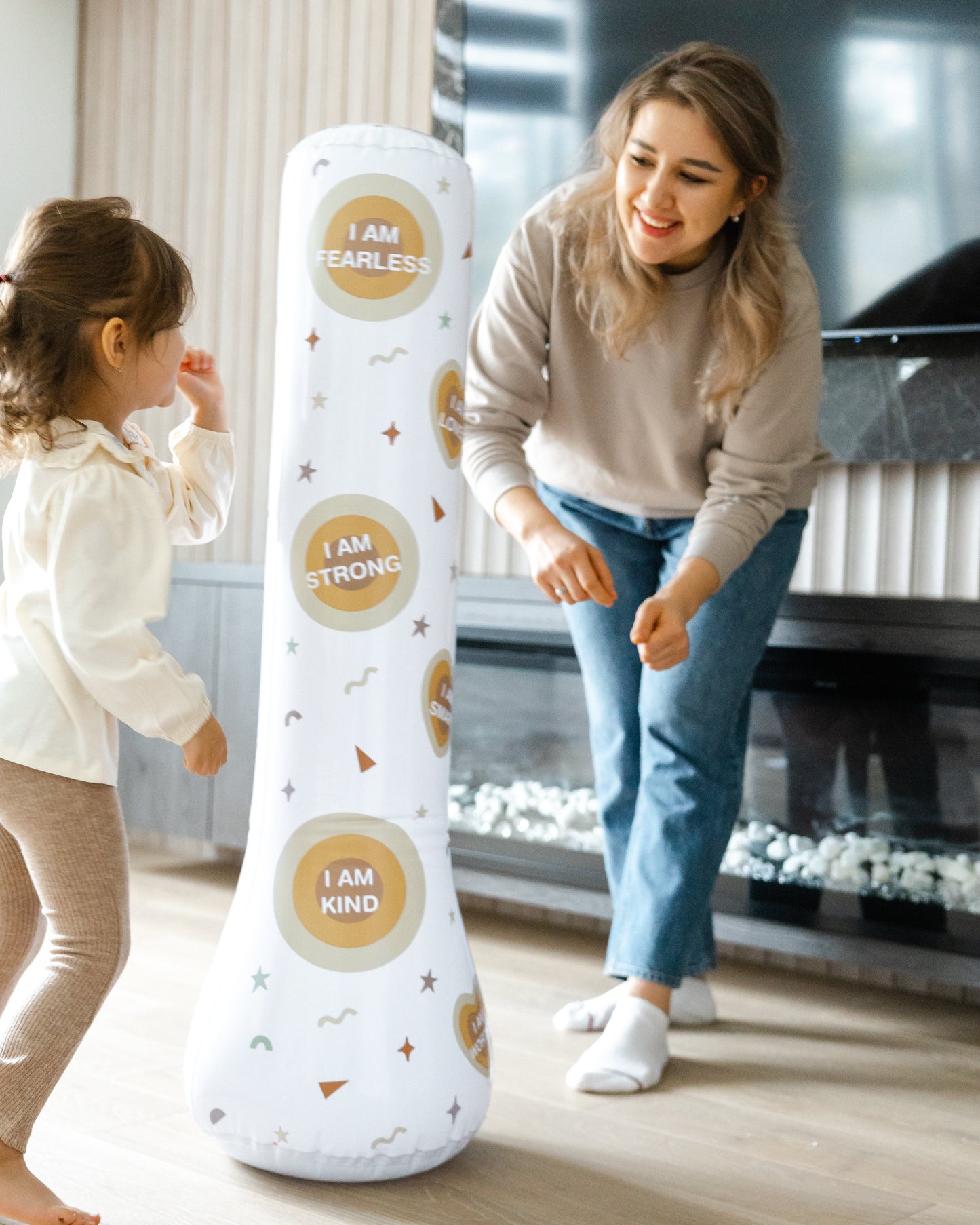Magic Puncher - Inflatable Punching Bag for Kids with Positive Affirmations