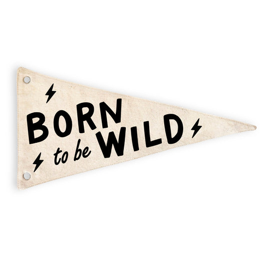 Born To Be Wild Canvas Pennant Flag