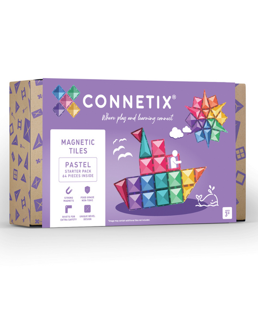 CONNETIX Pastel Starter Pack 64 pc - Magnetic Tiles