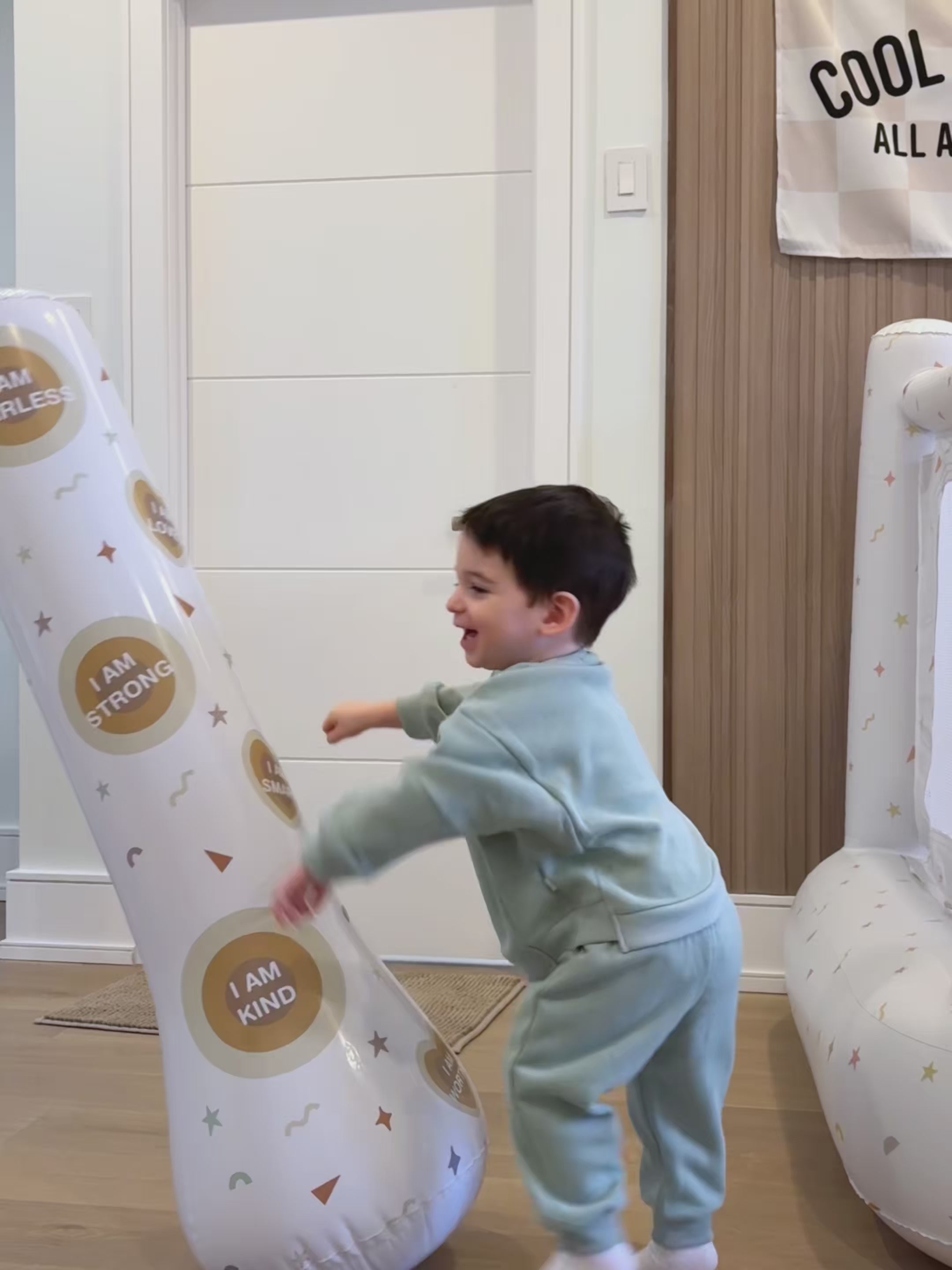Magic Puncher - Inflatable Punching Bag for Kids with Positive
